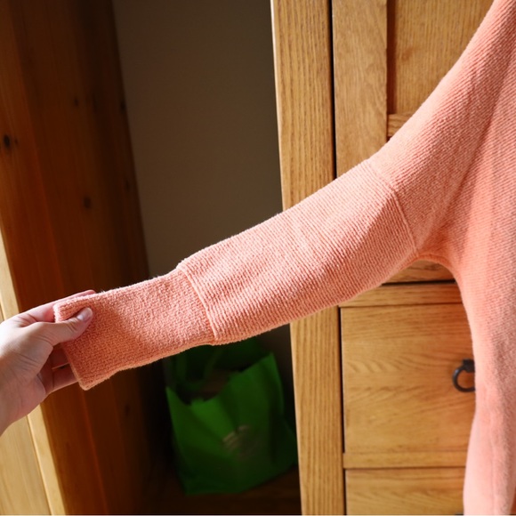 Free People Boho Ottoman Slouchy Tunic Sweater in Tangerine Womens Size Small - Picture 6 of 12